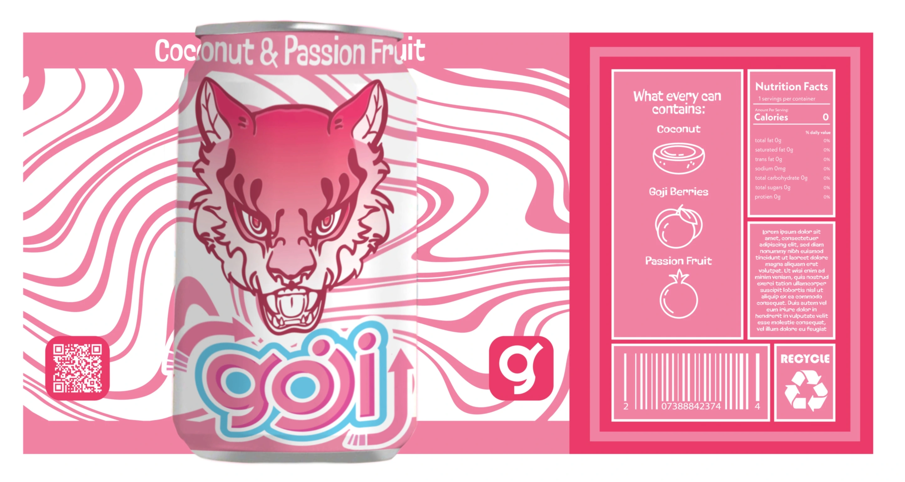 Goji Energy Drink Can Design